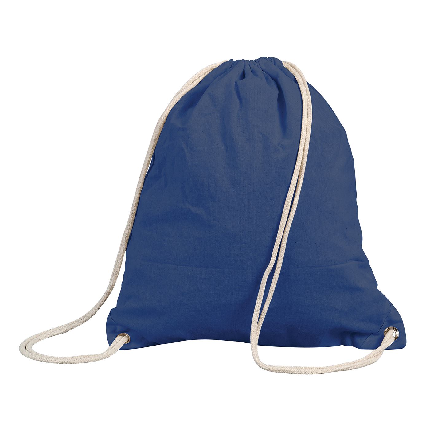 Sac à cordon en coton bleu marine