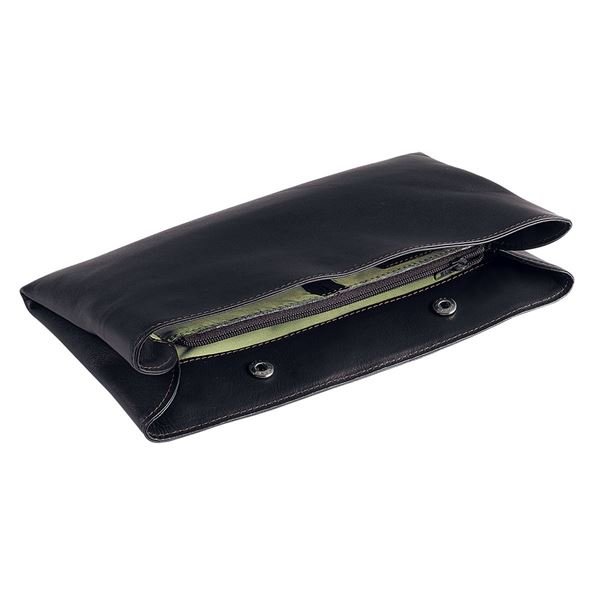 Picture of  NAPPA LEATHER LADIES PURSE  14.506.310 Black/Green
