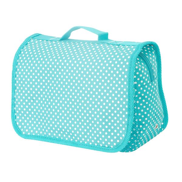 TOILETRY BAG 88-4476-23 Turquoise Polka-Dot