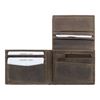  41.13.419  CRAZY HORSE LEATHER WALLET SWISS PLANET Dark Brown