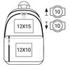 Picture of 7687 PLYMOUTH STUDENT BACKPACK Mandarin Orange / Black 